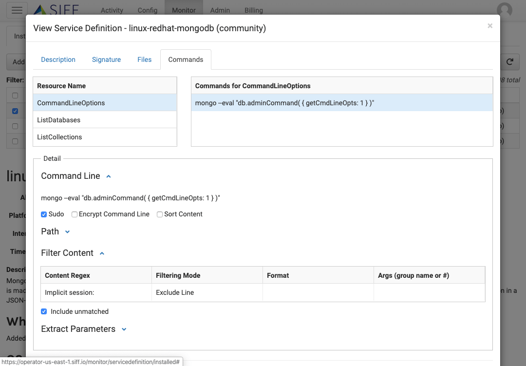 figure 7.4.1 - command collection